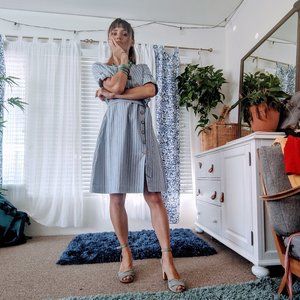 Blue Summer Wrap Dress